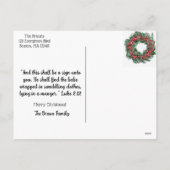 Christmas Blessings Feiertagspostkarte (Rückseite)