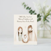 Christmas Blessings from Baby Jesus Einladung (Stehend Vorderseite)