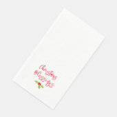 Christmas Blessings Holly Festive Holiday Faith Serviette (Ecke)