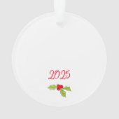 Christmas Blessings Holly Festive YEAR Holiday Joy Ornament (Rückseite)