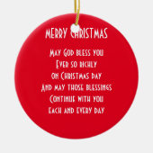 CHRISTMAS BLESSINGS KERAMIK ORNAMENT (Vorne)