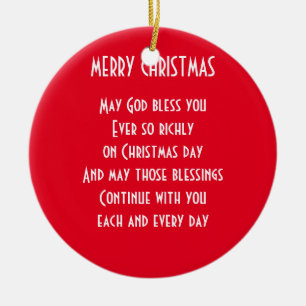 CHRISTMAS BLESSINGS KERAMIK ORNAMENT