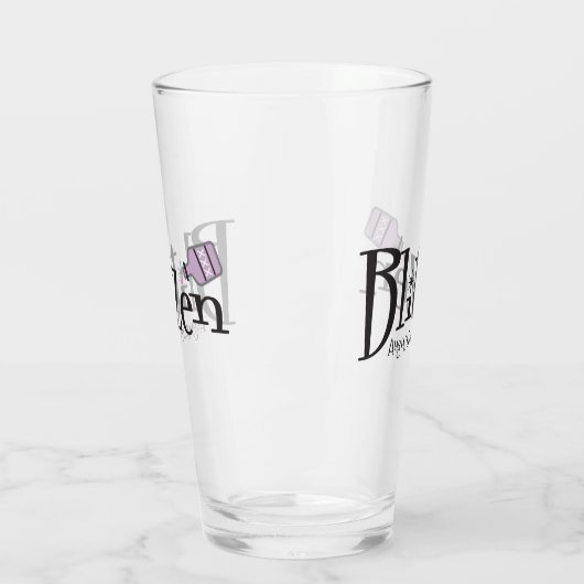 Christmas Blitzen Funny Reindeer Lila Gläser (Links)