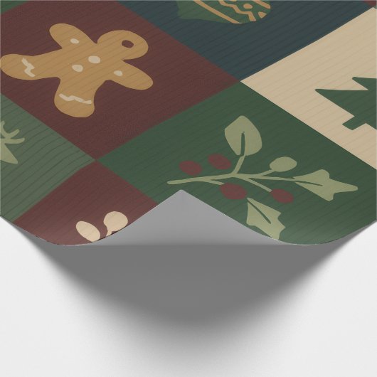 Christmas Block Christmas Wrap Geschenkpapier (Ecke)