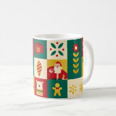 Christmas block pattern bauhaus style kaffeetasse (VorderseiteRechts)