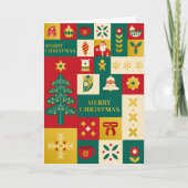 Christmas block pattern bauhaus style karte (Vorderseite)