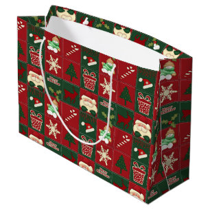Christmas Blocks-GIFT BAG L Große Geschenktüte