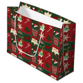 Christmas Blocks-GIFT BAG L Große Geschenktüte (Vorderseite Schrägansicht)