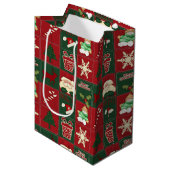 Christmas Blocks GIFT BAG m Mittlere Geschenktüte (Vorderseite Schrägansicht)