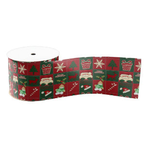 Christmas Blocks-RIBBON SPOOL-Grosgrain-Satin Ripsband
