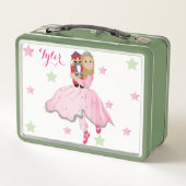 Christmas Blond Hair Nutcracker Ballerina Metall Brotdose (Rückseite)