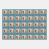 Christmas Blonde Elf Red Dragon Fantasy Geschenkpapier Set (Vorderseite 2)