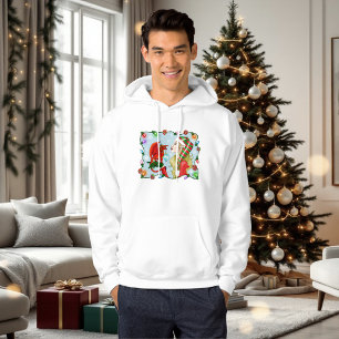 Christmas Blonde Elf Red Dragon Fantasy Hoodie