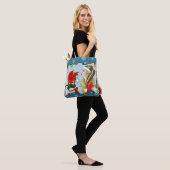 Christmas Blonde Elf Red Dragon Fantasy Tasche (Am Model)