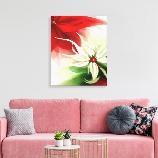 Christmas Bloom Frequency Sacred Poinsettia Leinwanddruck (Insitu (Wohnzimmer))