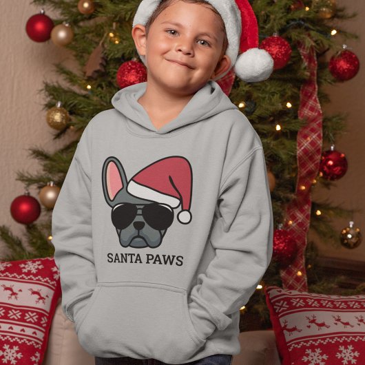 Christmas Blue Bulldog Hoodie