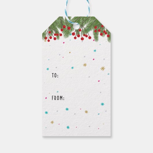 Christmas Blue Cat Funny Geschenkanhänger (Rückseite)