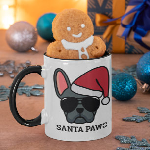 Christmas Blue French Bulldog Tasse