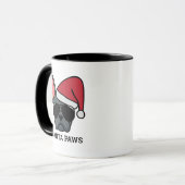 Christmas Blue French Bulldog Tasse (Vorderseite Links)