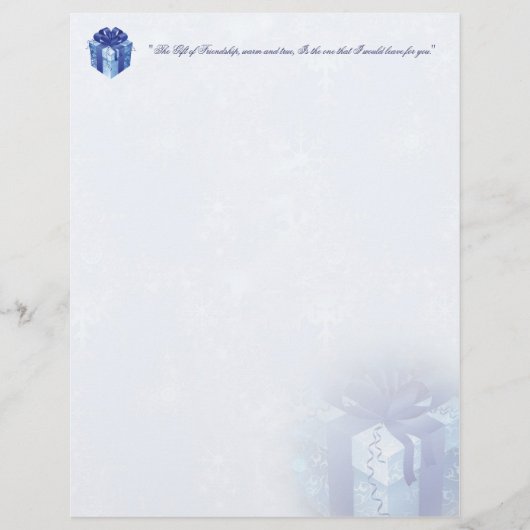 Christmas Blue Geschenkboxen Stationery (Vorderseite)