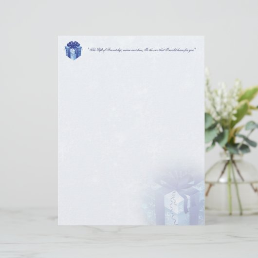 Christmas Blue Geschenkboxen Stationery (Stehend Vorderseite)