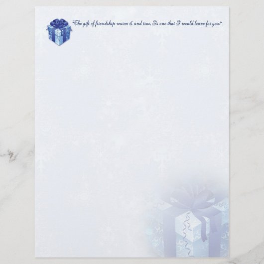 Christmas Blue Geschenkboxen Stationery (Vorderseite)