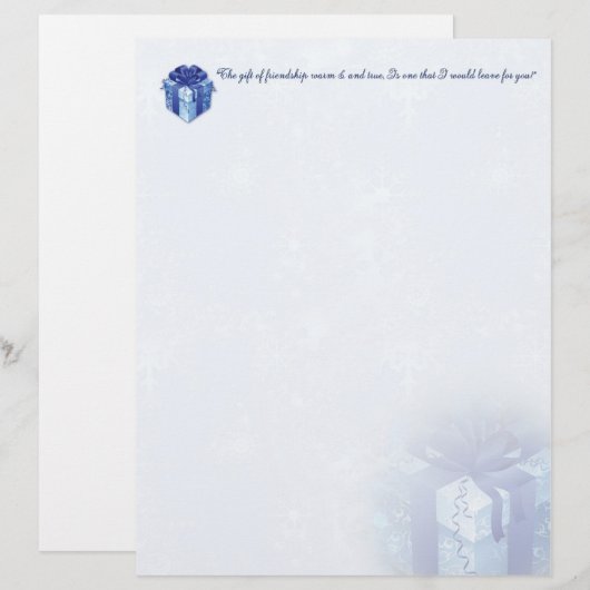 Christmas Blue Geschenkboxen Stationery (Vorne/Hinten)