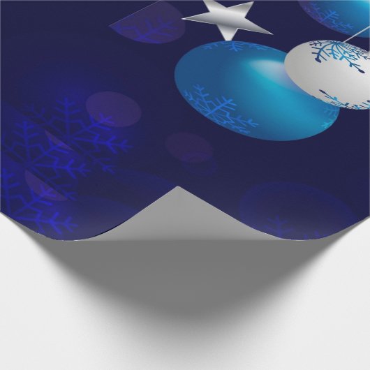 Christmas Blue Geschenkpapier (Ecke)