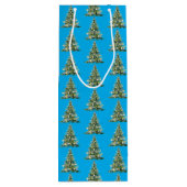 Christmas Blue Ginger Jars Geschenktüte Für Weinflaschen (Rückseite)