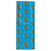 Christmas Blue Ginger Jars Geschenktüte Für Weinflaschen (Vorderseite)