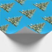 Christmas Blue Ginger Jars Wrapping Paper Geschenkpapier (Ecke)