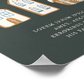 Christmas Blue Gingerbread House Custom Sign Poster (Ecke)