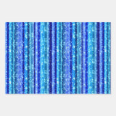 Christmas Blue Glitzer Gold Stars, Blumenstrauß Geschenkpapier Set (Vorderseite 2)