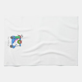 Christmas Blue Golf Cart Personalisiert Preppy Geschirrtuch