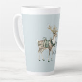 Christmas Blue Green Deer Milchtasse (Linke Ecke)