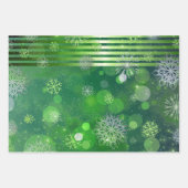 Christmas Blue Green Pink Winter Wonderland Geschenkpapier Set (Vorderseite 2)