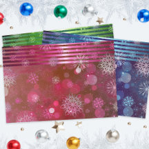 Christmas Blue Green Pink Winter Wonderland