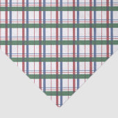 Christmas Blue Green und Red Kariert Tartan Karo Seidenpapier (Detail)