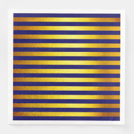 Christmas Blue Imitats Gold Strickpapier Napkin Serviette