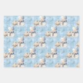 Christmas Blue Little Snowman Geschenkpapier Set (Vorderseite 2)