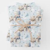 Christmas Blue Little Snowman Geschenkpapier Set (Beispiel)