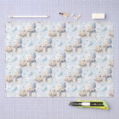 Christmas Blue Little Snowman Seidenpapier (Handwerk)