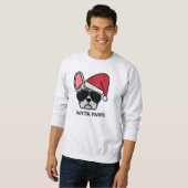 Christmas Blue Merle French Bulldog Sweatshirt (Vorne ganz)