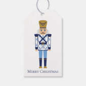 Christmas Blue Nutcracker Geschenketiketten, Geschenkanhänger (Vorderseite)