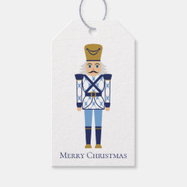 Christmas Blue Nutcracker Geschenketiketten, Geschenkanhänger