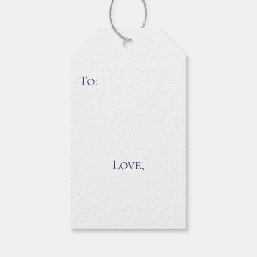 Christmas Blue Nutcracker Geschenketiketten, Geschenkanhänger (Rückseite)