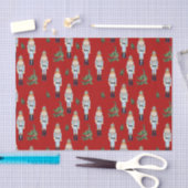 Christmas Blue Nutcrackers auf Red Seidenpapier (Handwerk)