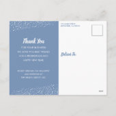 Christmas Blue Ornaments Business Postkarten (Rückseite)