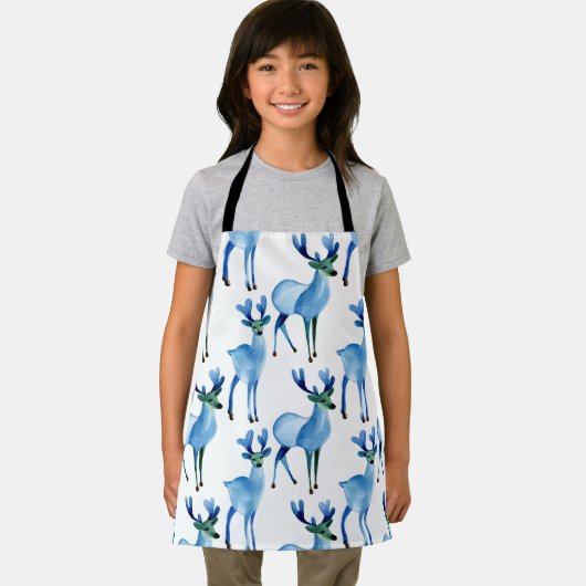 Christmas Blue Reindeer Schürze (Insitu)