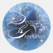 Christmas Blue Ribbon Sticker (Vorderseite)